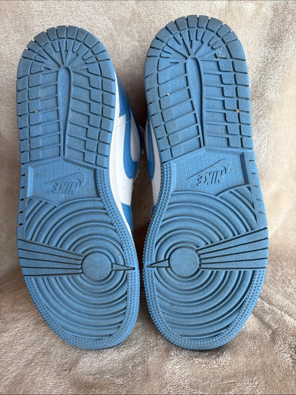 Nike Air Jordan 1 Low Boys Sneakers in University Blue and White